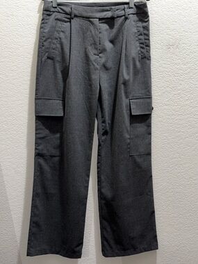 Jacqui E Men's Gray Cargo Pants